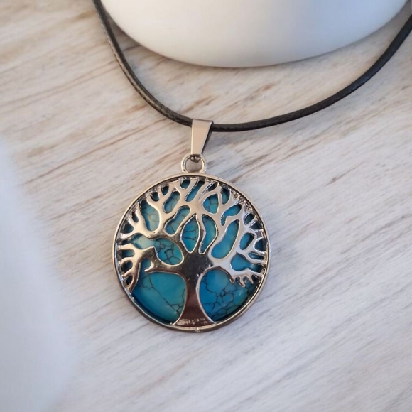 Jewelry - Tree Of Life Turquoise Pedant Necklace / Spirutal Protection Jewelry
